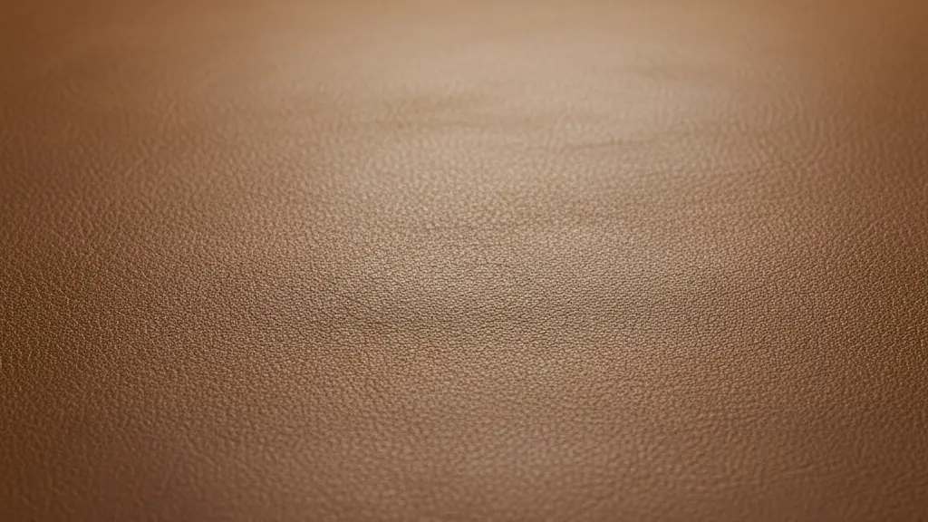 Close-up of top grain leather surface showing its smooth sanded texture and uniform polished appearance