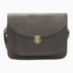 Classic Espresso Leather Messenger Bag | Vintage Dark Brown Crossbody Satchel