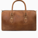 Heritage Cognac Leather Duffel Bag | Premium Oversized Weekender Travel Bag