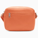 Minimalist Orange Camera Bag | Modern Boxy Leather Crossbody