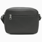 Minimalist Matte Black Camera Bag | Modern Boxy Leather Crossbody
