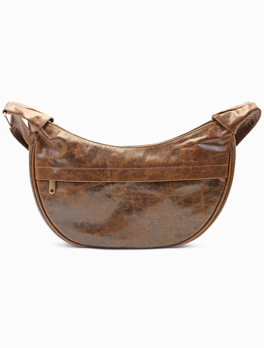 Crescent Brown Leather Hobo Bag | Half Moon Shoulder Bag Crescent Brown Leather Hobo Bag | Half Moon Shoulder Bag