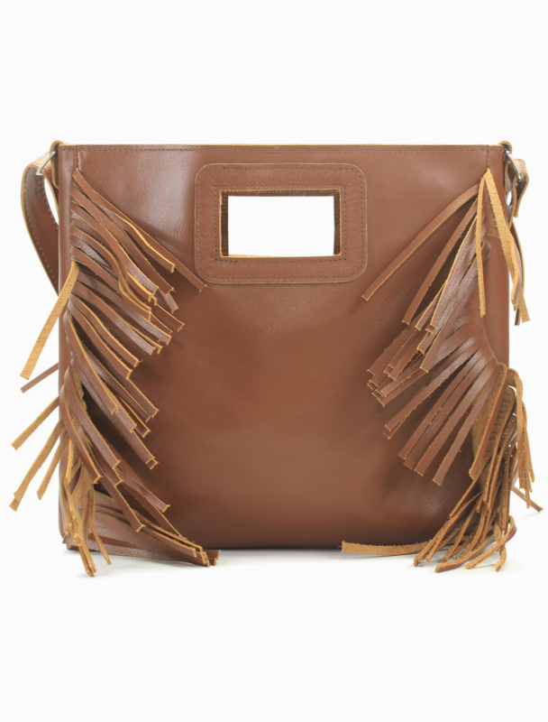 Brown Leather Fringe Crossbody Bag | Boho Shoulder Bag