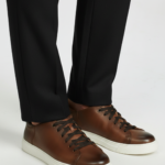 Rich Brown Leather Low-Top Sneakers | Minimalist Italian-Inspired Casual Trainers
